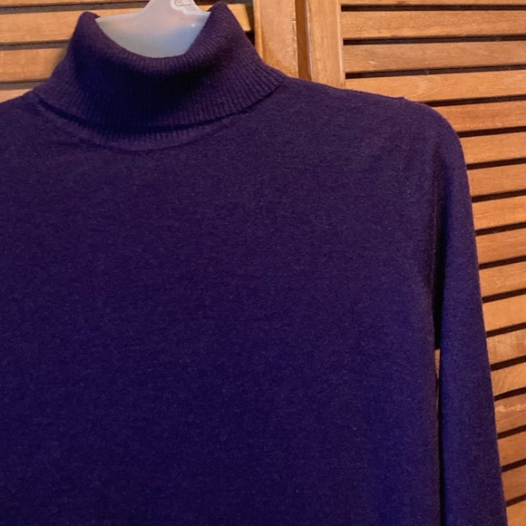 August Silk Eggplant Turtleneck Sweater - Picture 6 of 8